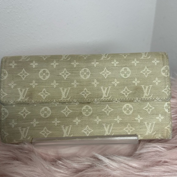Louis Vuitton Min Lin Wallet Beige 💯 % authentic - Picture 1 of 9